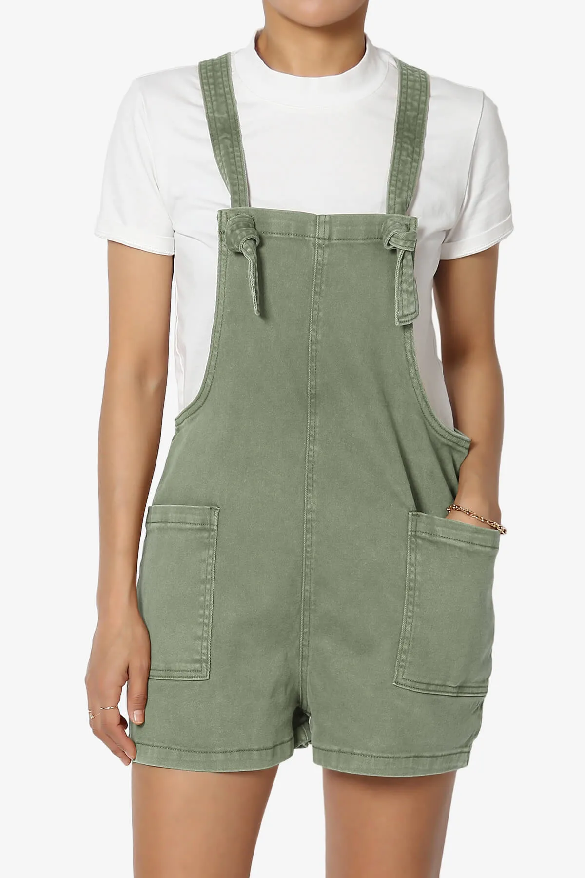 Ziggy Washed Denim Short Overall
