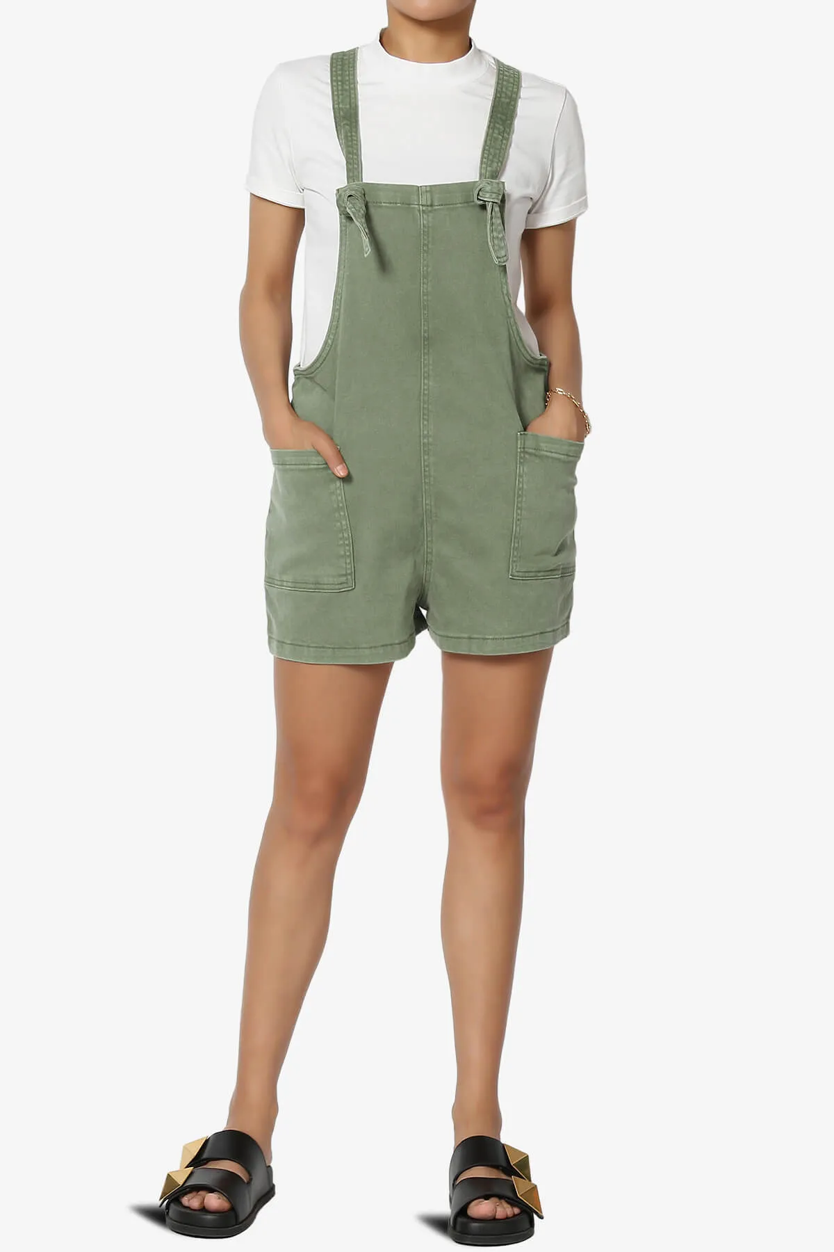 Ziggy Washed Denim Short Overall